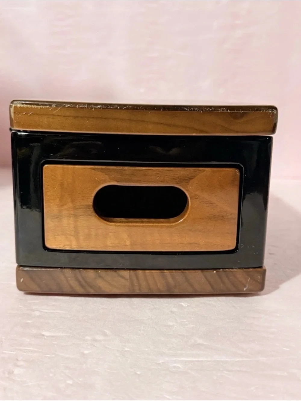 Men's Lincoln Wooden Valet Box in Brown and Black - Jewelry Box or Trinkets